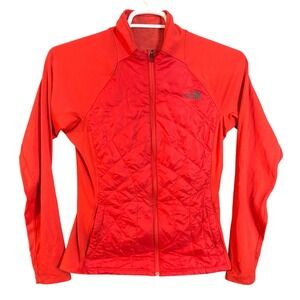 The North Face Womens FlashDry Primaloft Hybrid Quilted Jacket Orange Medium